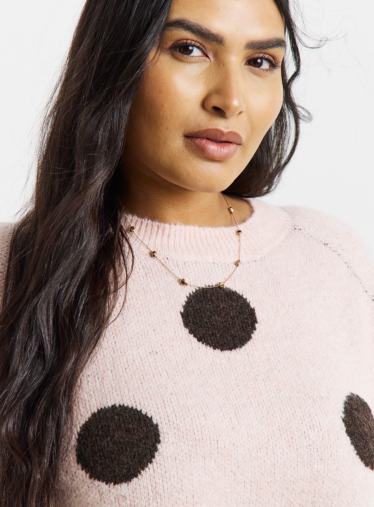 SIMPLY BE Large Polka Short Sleeve Jumper 12-14 - Image 4 thumbnail